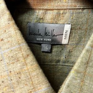 Nicole Miller Cotton/Silk Shirt with linen feel - XL.